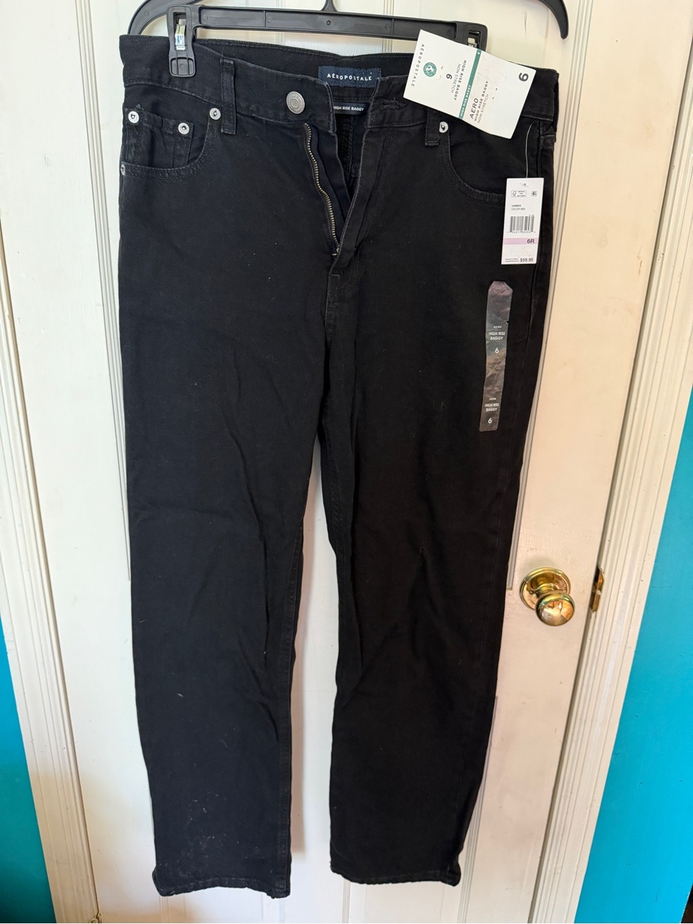 Aeropostale women’s high rise baggy black jeans